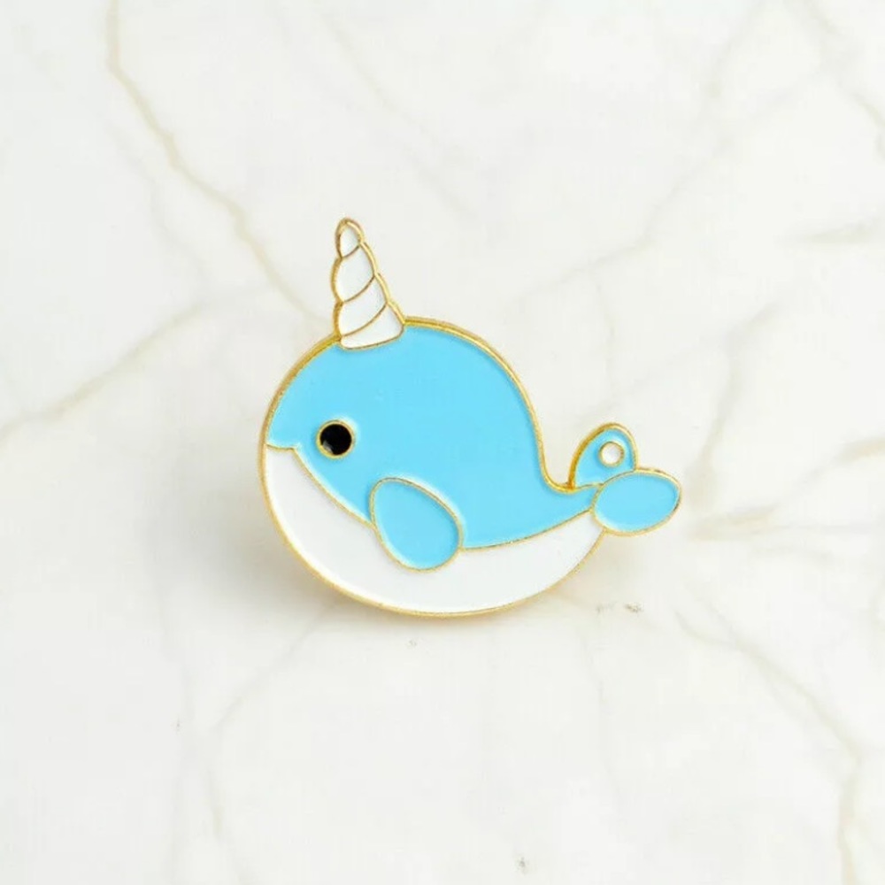 Cute Narwhal Enamel Pin